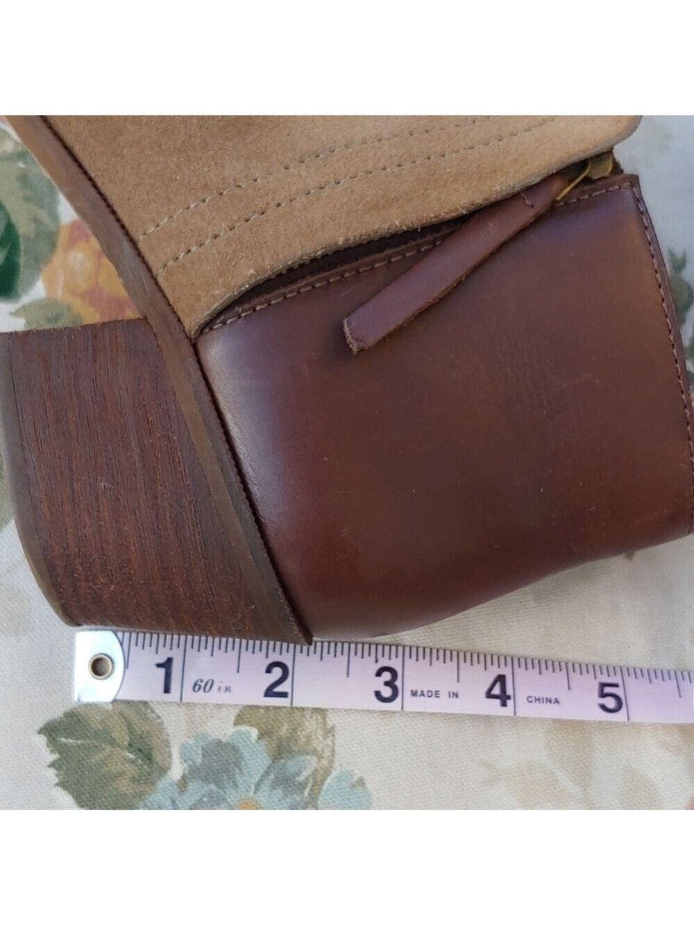 Madewell Low Chelsea Brown Leather and Tan Suede Ankle Boots Women's size 8.5 - Picture 12 of 17